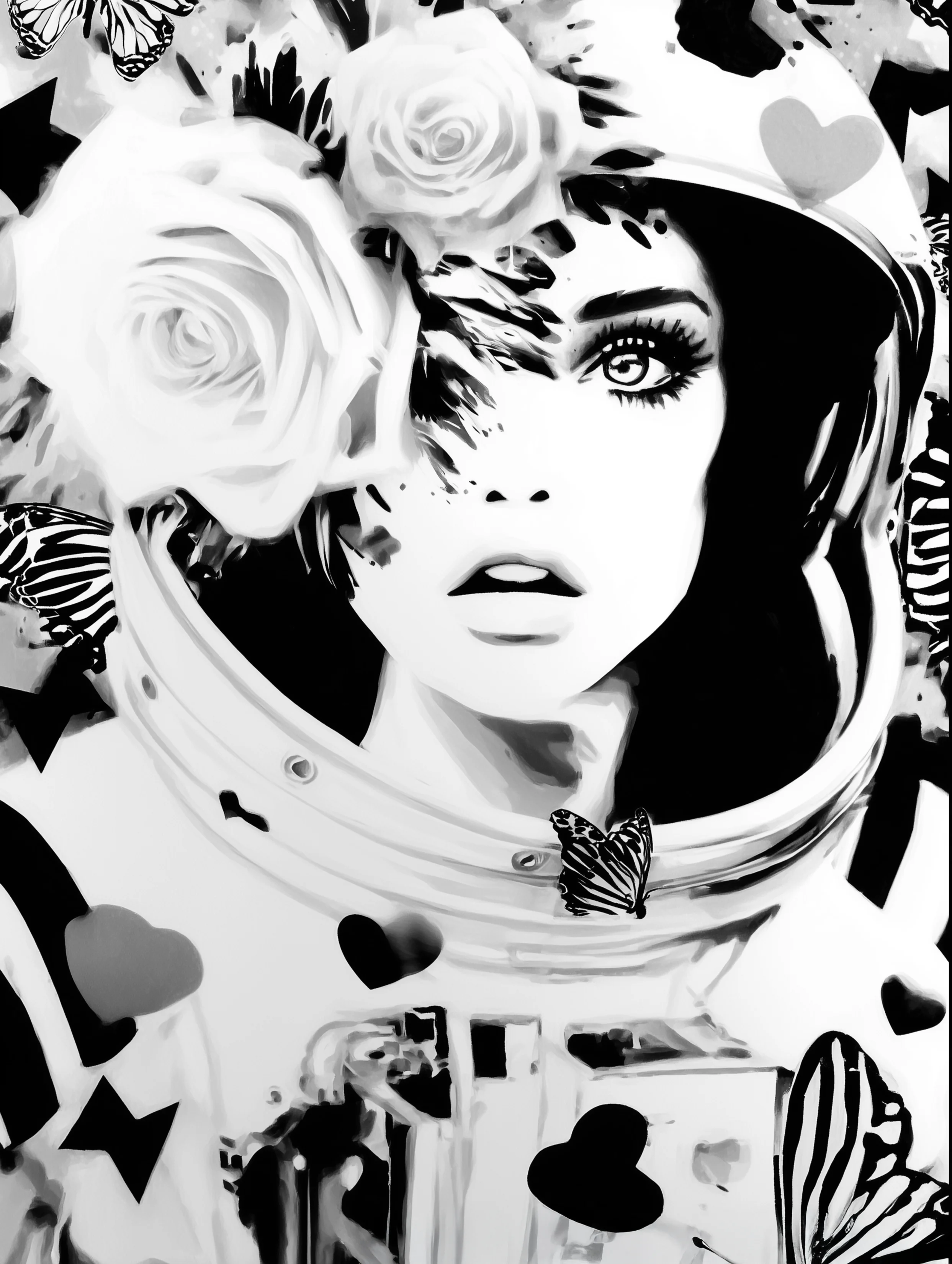 Free printable astronaut coloring pages for adults featuring eye covered astronaut